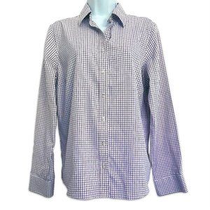 Lands’ End No Iron Pinpoint Stripe Oxford Long Sleeve Shirt